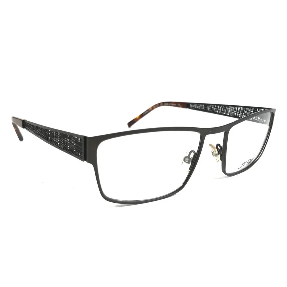 J.F. Rey Eyeglasses Frames JF2586 4500 Matte Gray Rectangle Full Rim 55-18-145